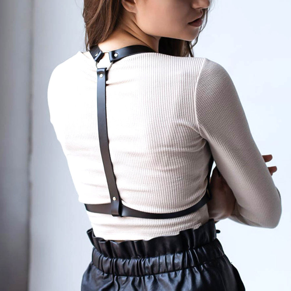 Stylish Punk Body Chain and Leather Waist Belt