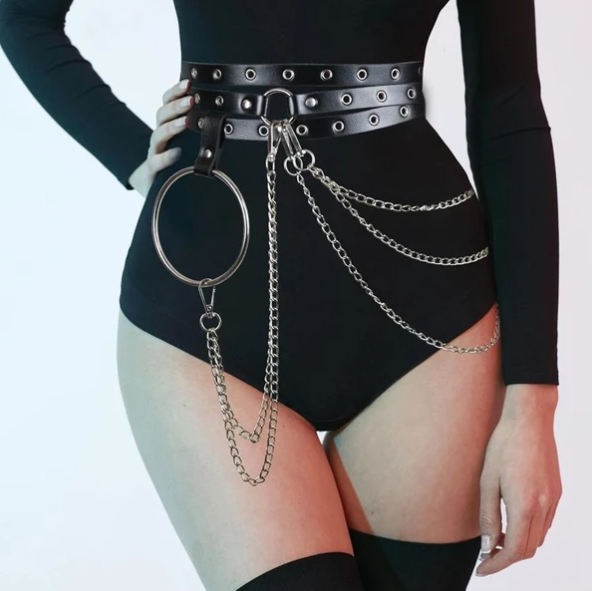 Punk Style Waist Chain Belt for Women’s Fashion