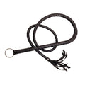 Heavy-Duty Riding Crop for Horse PU Leather Equestrianism Horse Crop Horse Riding Whip with Soft Handle Horse & Bull Obedience Training Whip(Black)