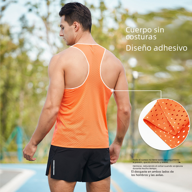 Men's Lightweight Breathable Running Vest for Marathon