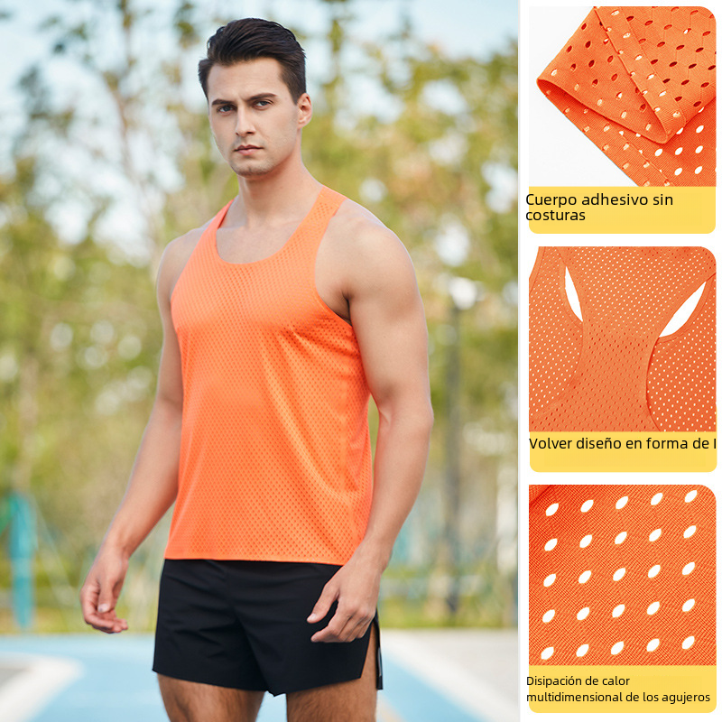 Men's Lightweight Breathable Running Vest for Marathon