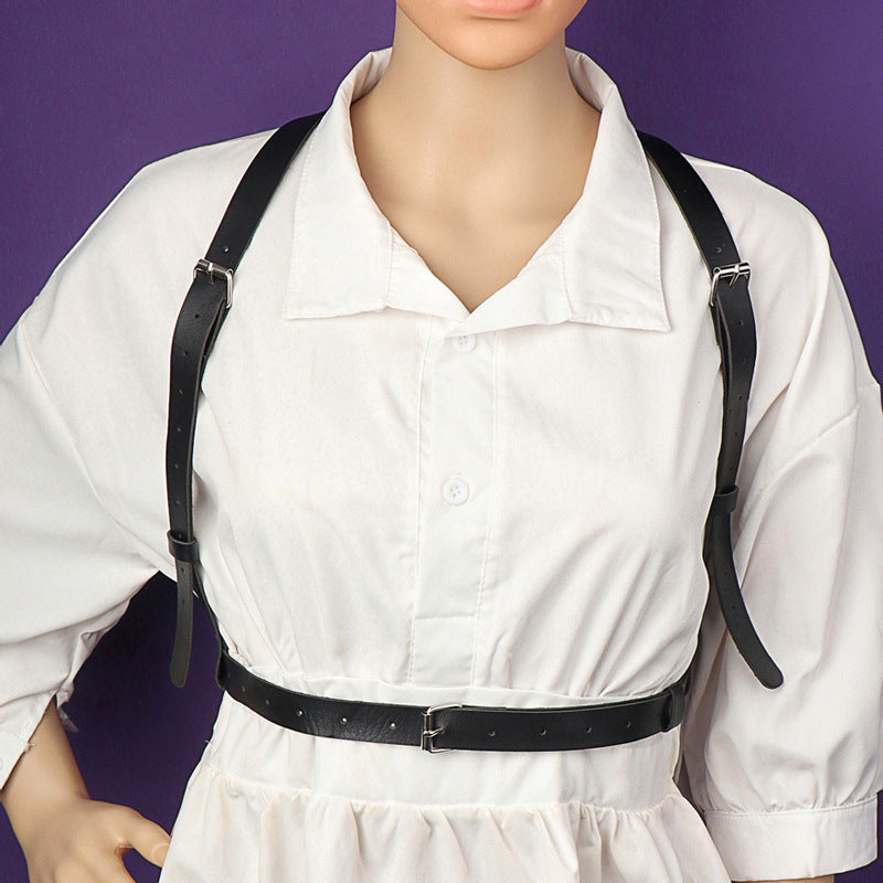 Stylish Punk Body Chain and Leather Waist Belt